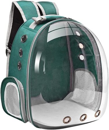 Рюкзак-переноска для кота MagiDeal Premium, велика прозора сумка для тварин, портативна, з вентиляцією, водонепроникна (зелений)