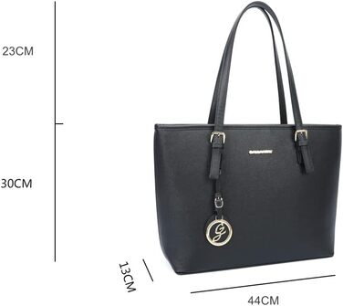 Сумка жіноча Gallantry Paris шопер з блискавкою для документів A4, чорна