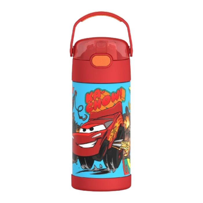Дитяча термопляшка Thermos Funtainer зі сталі 355 мл з трубою, чорна (вакуумна ізоляція, BPA-free)