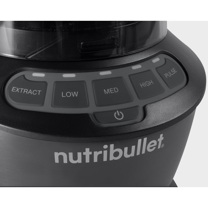 Блендер Nutribullet 1000 Вт, електричний, професійний, 1,6 л, мультифункціональний стаціонарний міксер, сірий/чорний