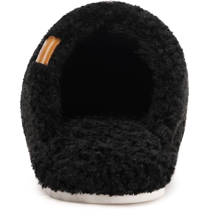 Домашні тапочки Dokela для жінок та чоловіків, зручні, з піною пам'яті, з штучним хутром, закриті, легкі, антиковзаючі (46/47 EU, Чорний)
