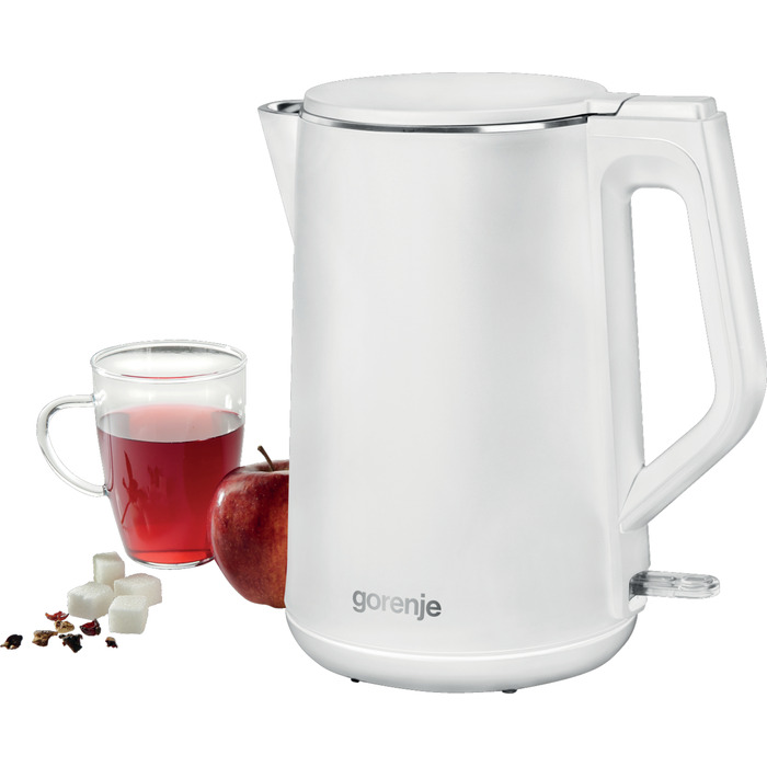 Електричний чайник Gorenje K15DWW, 2200 Вт, 1,5 л, білий