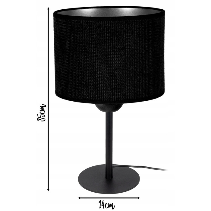 Настільна лампа Glimex LOFT, чорний, сріблястий, сірий, 60 Вт