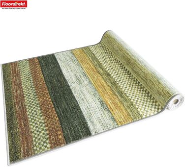 Килимок для підлоги Floordirekt для кухні, коридору та вітальні - килимок на замовлення, метр - килимок для коридору, килимок для кухні, килимок для вітальні (80 x 200 см, Naxos - Бежево-червоний)