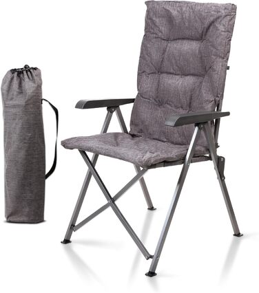 Складний туристичний стілець BigDean Bequemer з регульованою спинкою