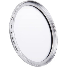 Фільтр JJC UV 49mm, ультратонкий, багатошарове покриття, захист від УФ-випромінювання, для об'єктивів Canon Sony DSLR з різьбою 49mm (Срібний)