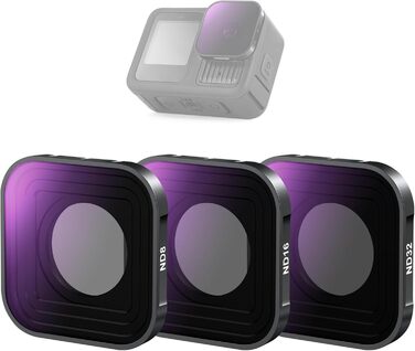 Фільтри NEEWER CPL ND для GoPro Hero 13, 12, 11, 10, 9 - комплект 6 шт. (CPL, ND8, ND16, ND32, ND64, ND1000)