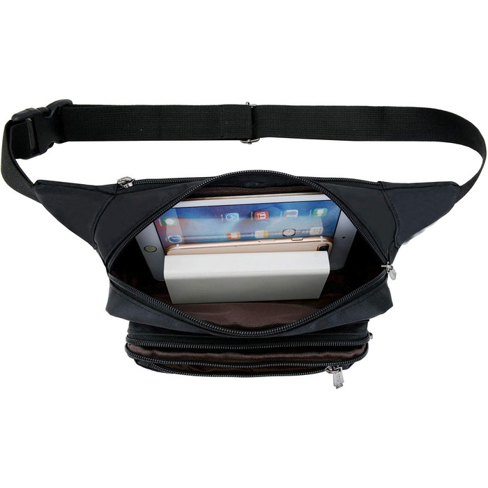 Водонепроникна поясна сумка для чоловіків та жінок, для спорту, бігу, піших прогулянок, велосипеда, з кишенькою для ножів та інструментів, чорна