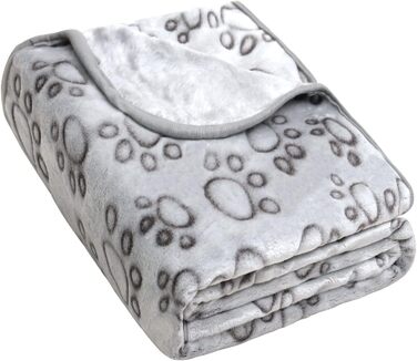 М'яка ковдра для собак та котів, 130x110 см (сіра), 1 шт. - для дому, в подорожі, захист дивану