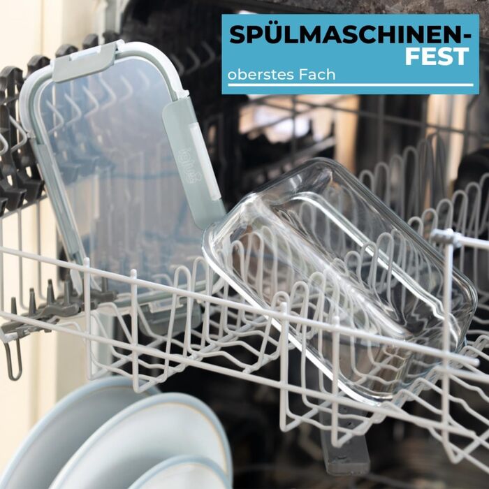 Набір контейнерів для їжі Igluu Meal Prep (12 шт.) – 1050 мл, Borosilikatglas, BPA-free, мікрохвильовка, духовка, морозильник, посудомийна машина, витікання