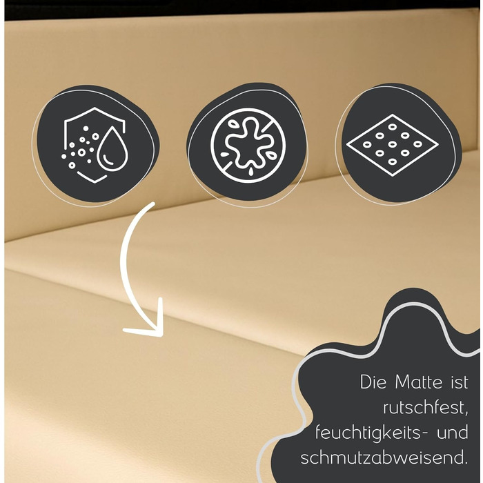 Захисна килимок для собак у багажник Golden Dog, штучна шкіра, кремовий, 100 x 80 см (M)