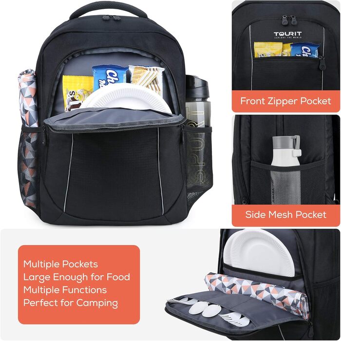TOURIT Cooler Backpack 22L Waterproof Insulated Thermal Backpack for Picnics, BBQs, Camping, Outings, Shopping