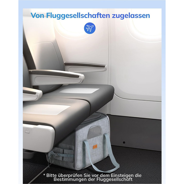 Транспортна переноска для котів та цуценят Morpilot до 5 кг з роликами та trolley, сіра