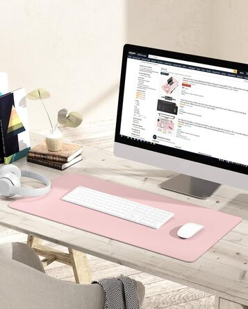 Підкладка під мишу YSAGi, 80x40 см, рожева, з антиковзким покриттям, для офісу та дому