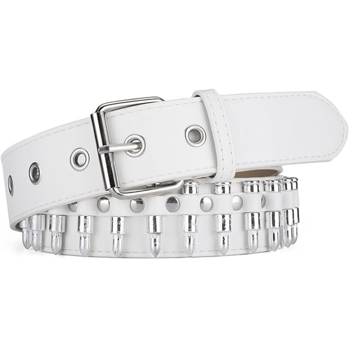 Металевий ремінь з пірсингом у стилі панк-рок для жінок та чоловіків