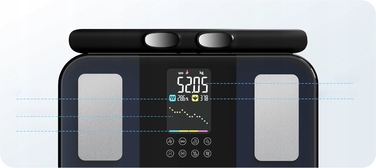 Аналітичні ваги для ванної кімнати, 8 електродів, білі — Визначення складу тіла, Bluetooth, Додаток, до 180 кг