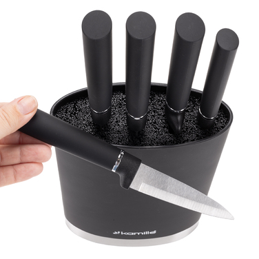 Набір ножів у підставці Kamille, 5 предметів