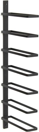 DanDiBo Wine Rack Metal Wall Black 93885 Bottle Rack Bottle Holder Wall Mount Modern Wall Holder Wall Shelf for 7 Bottles