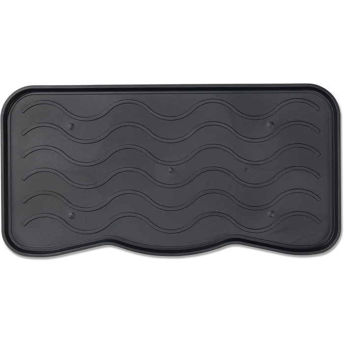Carpido Shoe Drip Tray 3-Piece Set Shoe Rack Tray - Food Bowl Mat Bowl Mat Shoe Board Shoe Tray – Shoe Tray Drip Tray Black 38x75 cm