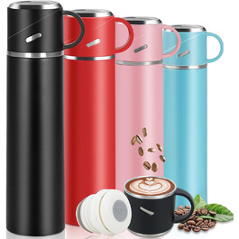 Термос IAGORYUE з нержавіючої сталі, 0,55л, з ізоляцією, витокозахисним кришкою та ручкою, двостінний, зберігає тепло/холод до 12 годин, для спорту, офісу, відпочинку на природі, чорний