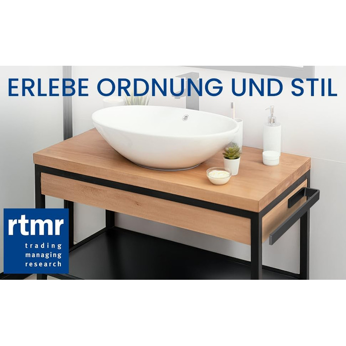 Тримач для рушників RTM R на стіну, з алюмінію, чорний матовий, 32 см