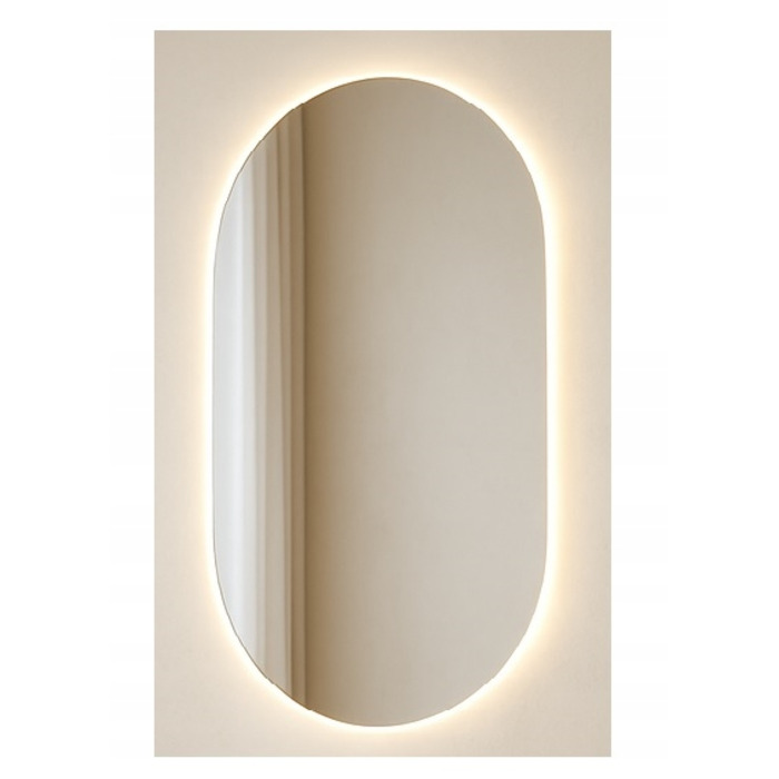 Овальне настінне дзеркало з LED-підсвіткою Glass Buster, 1000 x 500 мм