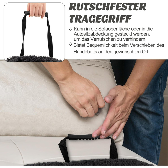 М'яке ліжко для собак Costway, захист дивану, подушка для собак, зручне плюшеве ліжко для маленьких, середніх та великих собак і котів, 112 x 101 x 18 см, сіро-білий колір