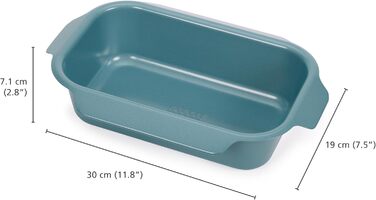 Joseph Nest Bake Non-Stick Loaf Pan 19 x 30 x 7 cm, Carbon Steel, Easy-Release Handles, Stackable, Space-Saving Design, 2lb