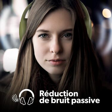 Бездротові навушники T'nB, складні, з пасивною шумоізоляцією, Bluetooth, стерео, мікрофон, до 30 годин роботи, зелені