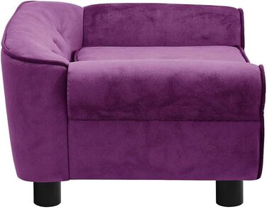 Софа для собак VidaXL, 72x45x30 см, плюшеве ліжко для собак/кішок, фіолетовий