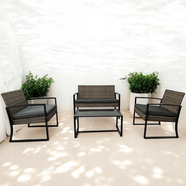 Комплект садових меблів Ideal Garden з техноротанга, багатоколірний, 4 предмети