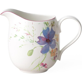 Молочник Villeroy & Boch Mariefleur Basic з преміум порцеляни, 600 мл, білий з квітковим декором, підходить для посудомийки