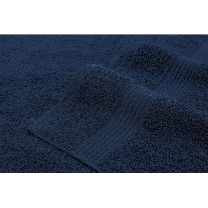 Набір махрових рушників для ванни American Bath Towels з 100% бавовни, ультрам'які та гігроскопічні, 6 предметів (2 банні, 2 для рук, 2 маленькі), темно-синій, XL