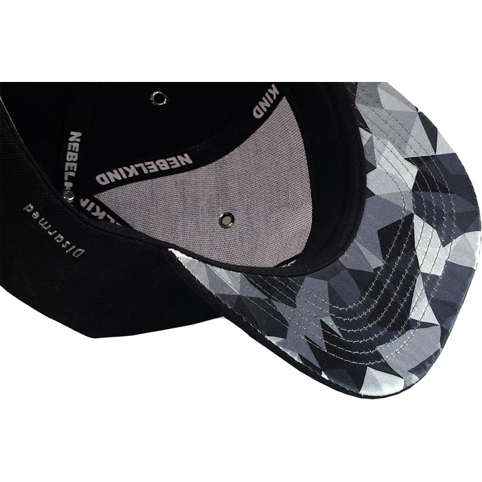 Кепка Snapback Nebelkind для чоловіків та жінок, чорна, універсальний розмір, регульована, unisex, стильна бейсболка в стилі streetwear, ретро