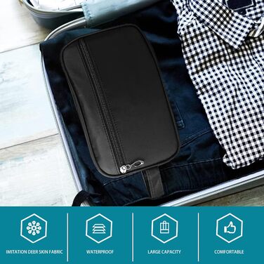 Чоловічий туалетний набір FITDON, водонепроникна сумка для туалетних речей, валіза, чорна