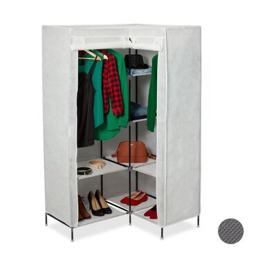 Relaxdays Fabric Corner Shelving Unit