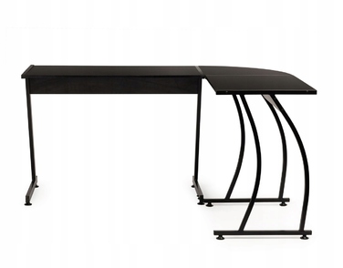 Кутовий ігровий та офісний стіл у стилі лофт Modern, великий чорний стіл для навчання