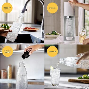 SodaStream Set: Газована вода вдома – машина для газування, циліндр CO2 60л, пляшка FUSE 1л, 2 пляшки My Only Bottle 0.5л, чорний колір