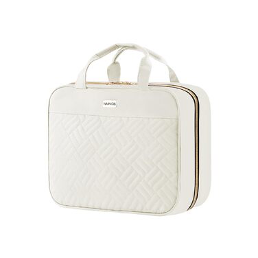 Косметичка для подорожей для жінок, прозора, з можливістю підвішування, для макіяжу та туалетних аксесуарів, біла