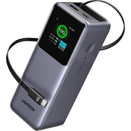 Power Bank UGREEN Nexode 20000mAh, 165W, Кабель 65см, Сумісний з iPhone, Galaxy, MacBook, Dell