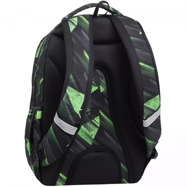 Багатовідсіковий шкільний рюкзак CoolPack, чорний з зеленим, 28 л