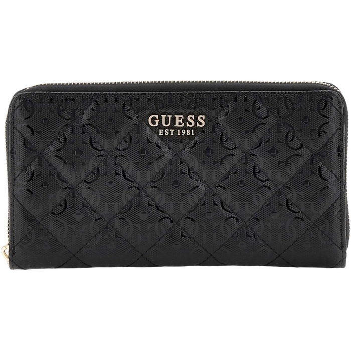 GUESS Women's Laurel Checkbook Organizer Wallet, Black, One Size