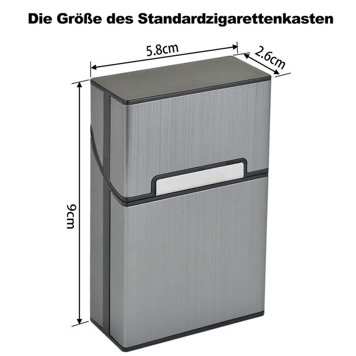 Алюмінієві випарювачі для сигарет eLander [2 шт./набір, сірий] Магнітна кришка, елегантний дизайн, алюмінієвий касета для сигарет