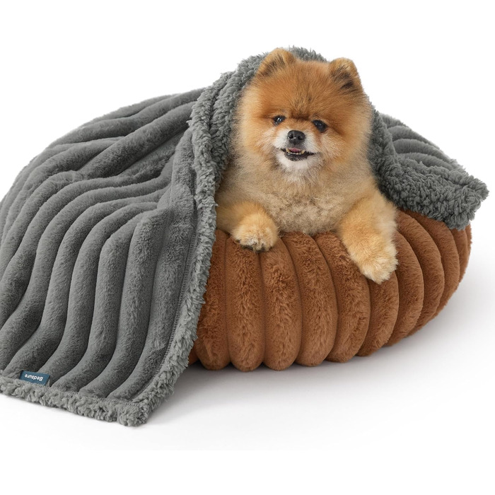 Водонепроникний коврик для собак BEDSURE 102 x 127 см - миючий, для великих собак, м'який та пухнастий, захисний, для дивану, сірий