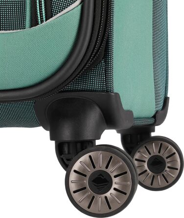 Travelite 4-Wheel Luggage Size L Softshell made from recycled material, Luggage Series VIIA: Trolley with expandable gusset + edge protection, 77 cm, 91-103 liters