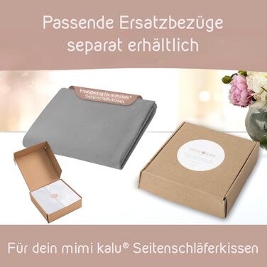 Подушка для сну на боці Mimi Kalu® Original з Memory Foam. В комплекті: чохол з 100% Soft-Cotton та маска для сну. Ідеальна для вагітних та годуючих мам, а також як м'яка подушка. Розмір: 130 x 70 см, колір: платиново-сірий.