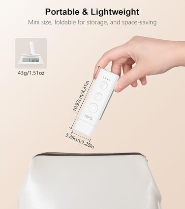 LED лампа для читання Gritin з USB-C, кріплення-прищіпка, регулювання яскравості, 3 кольори, для книголюбів