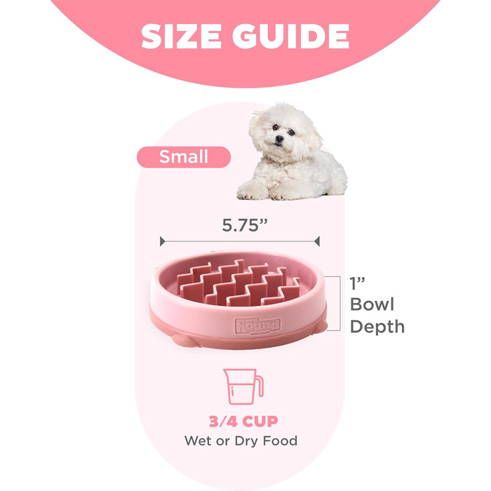 Миска для собак Outward Hound Fun Feeder, велика, рожева - уповільнює харчування, запобігає здуттям, нековзна миска для води та корму