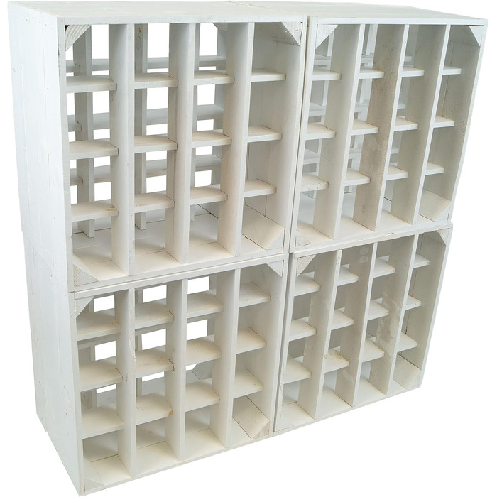 Wine Rack 16 Bottle Size 40x40x27cm Shelf Box Bottle Storage Wine Rack Apple Box/Wine Box (3-Piece Set Wine Rack 16 Bottle White)