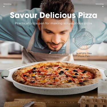 Набір для випічки 11 предметів: антипригарний посуд, форми для пирогів, кексів, піци, хліба (білий & зелений)